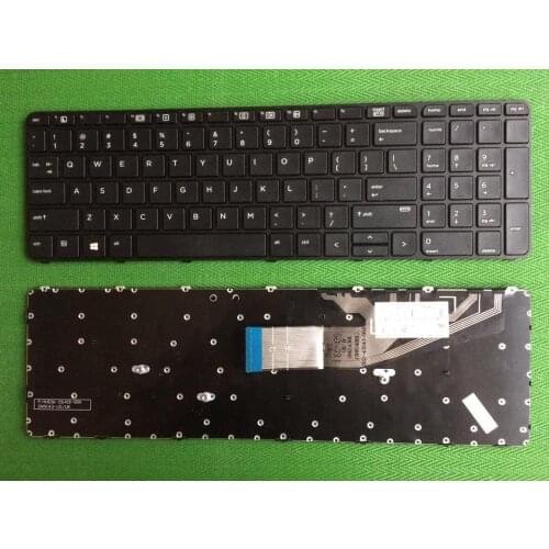 For HP Probook 470 G3 450 G3 455 G3 US keyboard with frame black