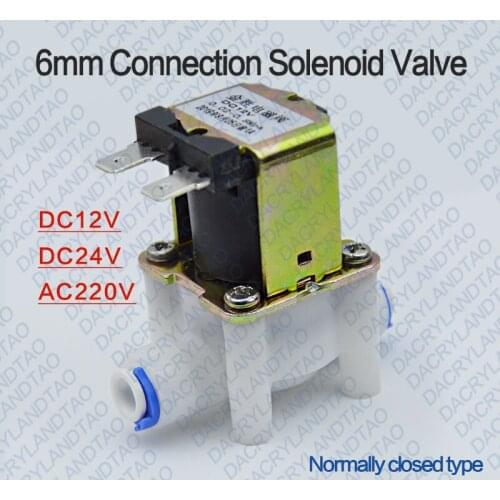 1/4 " Normally clossed Electric Solenoid Valve Magnetic DC12V 24V AC220V Water Inlet Flow Switch Washing Machine Dispenser