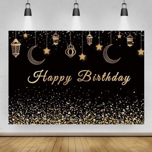 Glitter Moon Stars Birthday Party Decor Backdrop For Photography Customize Background For Photocall Wedding Baby Shower Curtain