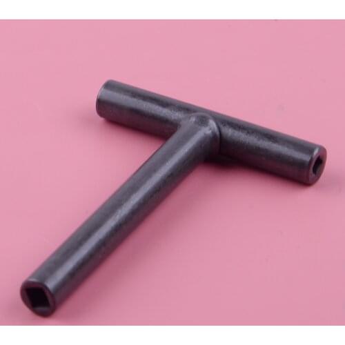 Dark Grey Motorcycle Scooter Engine Valve Screw Repair Wrench Metal Portable Adjusting Spanner Square Hole Tool T Type
