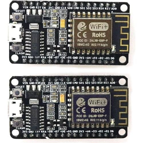 2pcs/pack New NodeMCU V4 Lua WiFi Development Board by ESP-12F ESP 12F from ESP8266 Serial WiFi Wireless Module DIY Lua iOT
