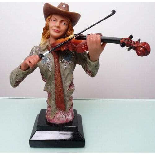 New European violin music figures sculpture birthday gifts home living room decorations arts and crafts