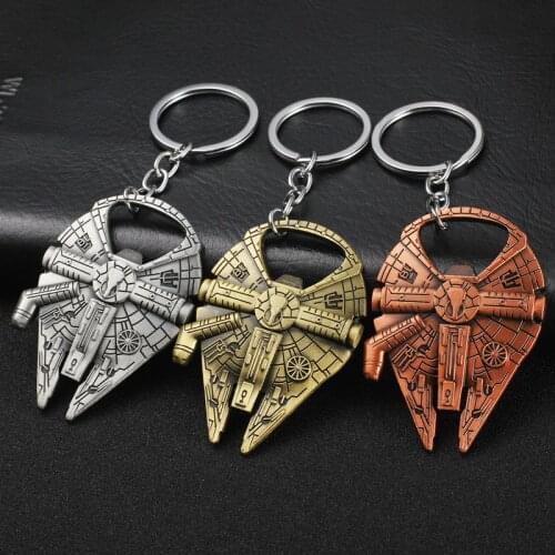Disney Only Opener Or With Key Chain Llaveros Star Wars Jewelry Falcon Darth Vader Metal Alloy Bottle Opener Keychain