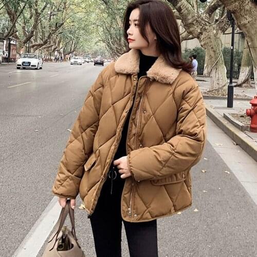 Womens Short White Duck Down Fur collar Down Jacket 2020 New Loose Winter Jackets Cold Protection Parka Overcoat Abrigo Mujer