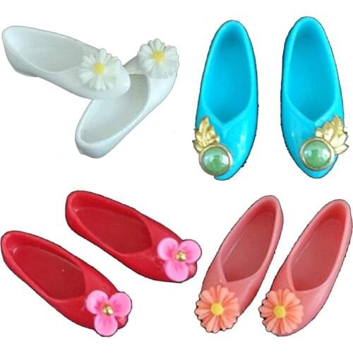 Mixed Style Colorful Platform Shoes Ancient Flat Shoes Or Blue Crystal shoes Cute For Doll Accessories Kids Gifts