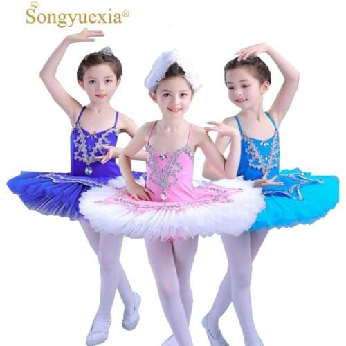 Romantic ballet Childrens Swan Lake Ballet Costume Ballerina Dress Kids Short Feminino Ballet Tutu Skirt Dance Dress For Girls
