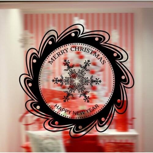 Merry Christmas snowflake wall sticker for Showcase Glass window home decoration Christmas festival wallpaper new Year stickers