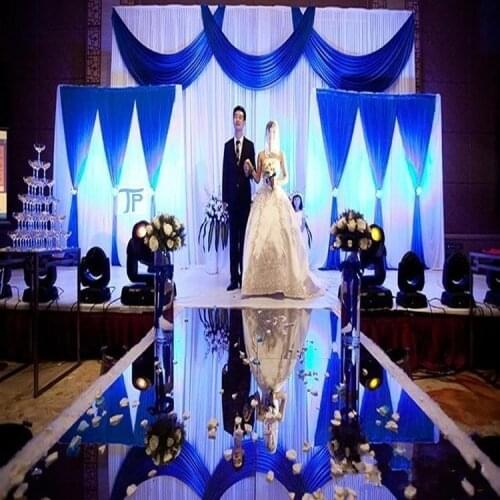 Wedding Centerpieces Mirror Carpet Aisle Runner Gold Silver Double Side Design T Station Decoration Wedding Favors supplies