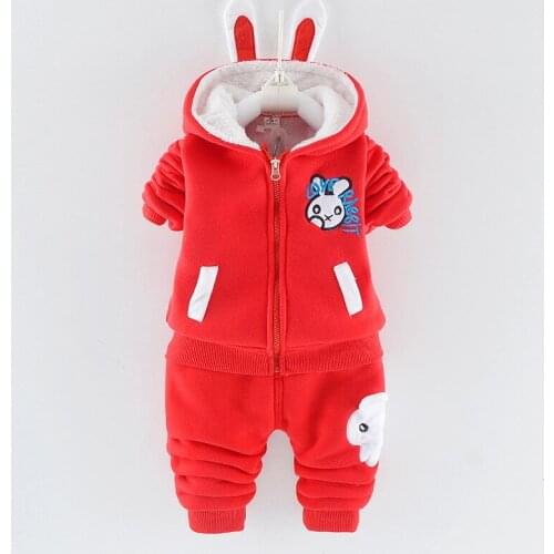 Winter Baby Boys Girls Christmas Cartoon Autumn Warm Vest Sweatshirt+Pants Infant Kids Children Sports Suit Clothes 2Pcs/Set