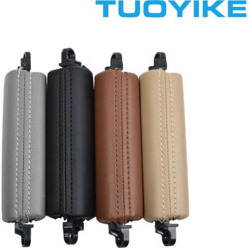 LHD RHD Genuine Leather Driver Side Interior Inner Door Pull Handle Trim Panel Trim Beige Black For Volkswagen Touareg 2003-2010