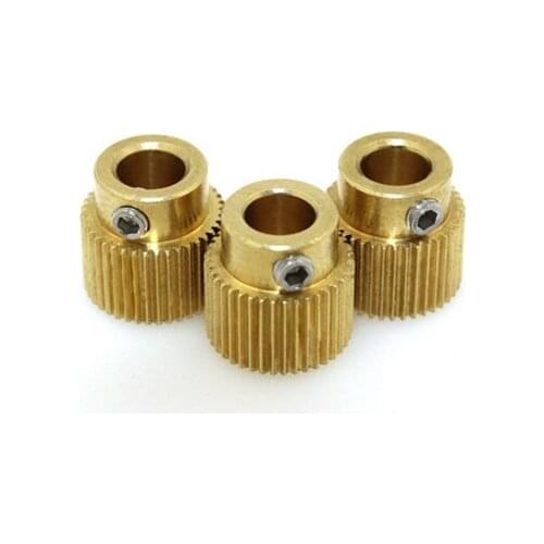 1pcs 3D printer extrusion wheel MK7 gear MK8 brass gear extruder feeding 40teeth feeding wire wheel