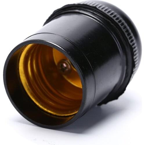 1PCS Vintage Black Lamp Bases Adapter E27 3/4A 250V Light Bulb Lamp Holder Pendant Edison Screw Cap Socket Hot Sale