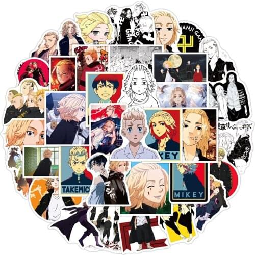 10/30/50Pcs Anime Tokyo Revengers Graffiti Stickers Waterproof Motorcycle Bicycle Helmet Motor Laptop Joke Kid Classic Toy Gifts