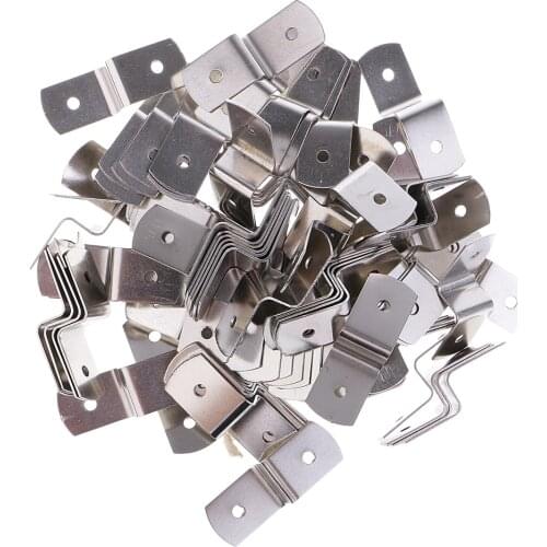 100 Pieces Offset Mounting Canvas Z Clips for Photo Picture Frame Framing Tools