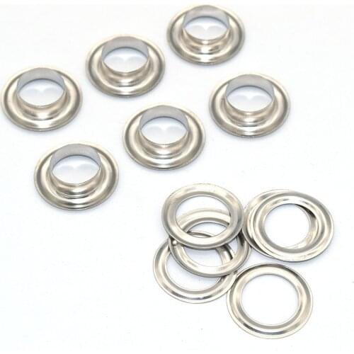 18mm Silver Brass Eyelet With Washer Metal Grommets rivets Leather Craft Repair Grommet For DIY Clothing Scrapbooking Craft