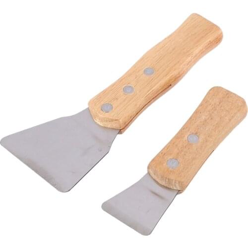 2Pcs/Pack Stainless Steel Industrial Big Spatula Scoop Stretch Ceiling Film Shovel Accessories for Welding Harpoon