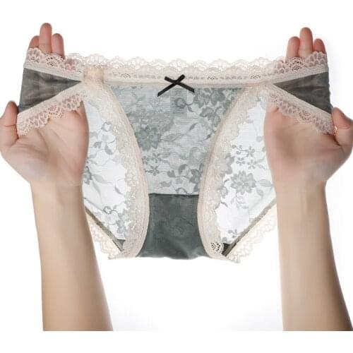 2Pcs High Quality Sexy Lace Panties Women Fashion Cozy Lingerie Tempting Briefs Womens Underpant Low Waist Intimates Underwear