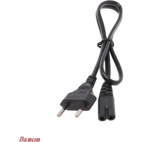 2-Prong Pin AC EU Power Supply Cable Lead Wire Power Cord For Desktop Laptop Damom