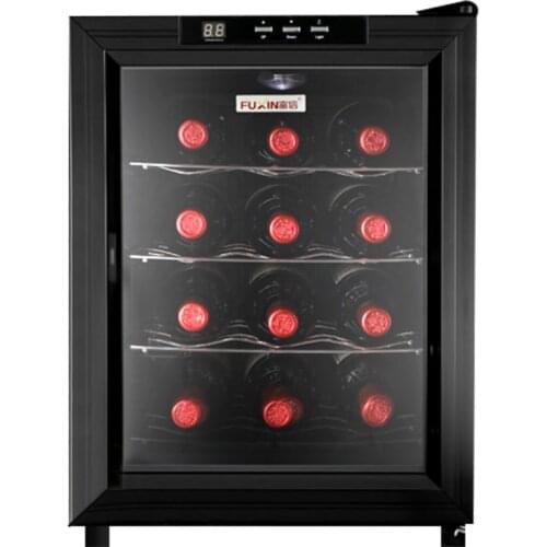 220V Electronic Constant Temperature Wine Cooler Small Silent Household Beer Cooler Ice Bar 12 Bottles Wine Cooler Refrigerator
