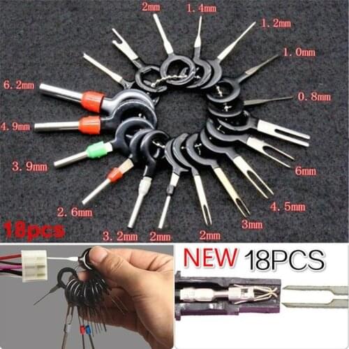 36Pcs 18Pcs Automotive Plug Terminal Remove Tool Set Key Pin Car Electrical Wire Crimp Connector Extractor Pin Extractor Puller