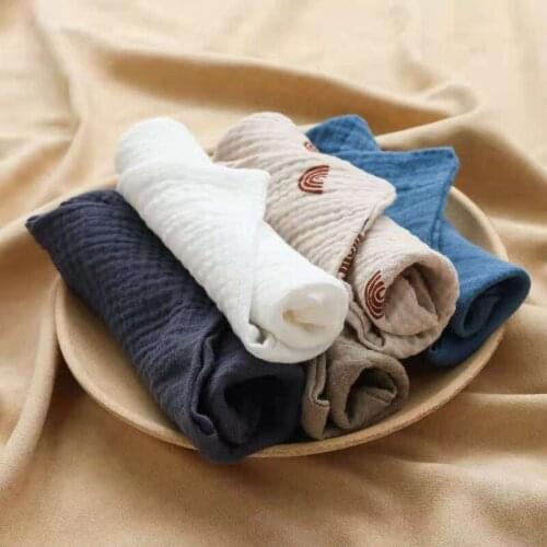 5 Pcs Baby Cotton Square Towel Infant Hand Face Washcloth Handkerchief Muslin Cloth Feeding Bib Burp Cloth Saliva Towel