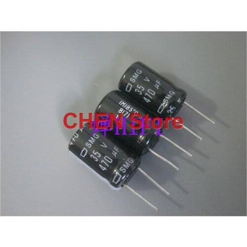 50PCS Original Japan NIPPON SMG 35V470UF 10x16mm 85 degrees CHEMI-CON electrolytic capacitors NCC smg 470UF 35V
