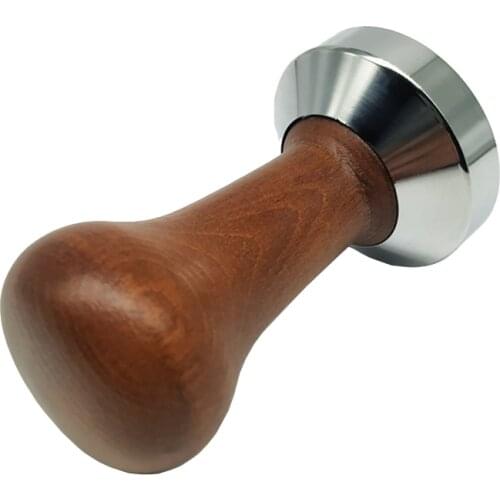 51mm Material Coffee Powder Hammer Wooden Handle Bean Tampers Flat Rippler Tamper Mat Free Shipping