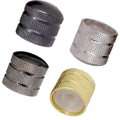 8Pcs/lot Metal Knurled Barrel Dome Volume Tone Control Knobs Turn Buttons for Electric Guitar Bass 4 Colors guitar accessories