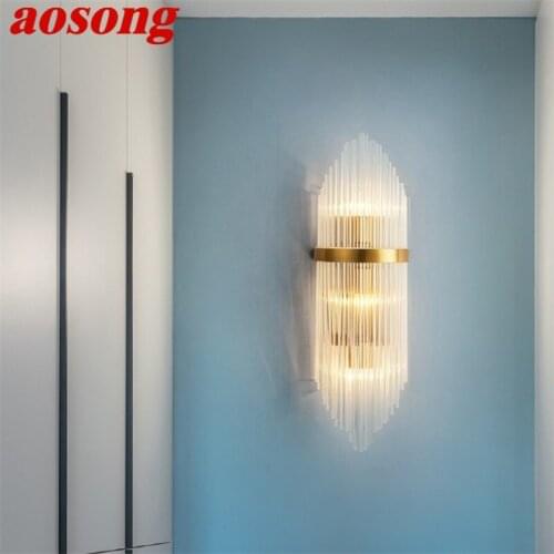 AOSONG Wall Sconces Lamp Modern LED Indoor Lighting Fixtures Decorative For Home Bedroom