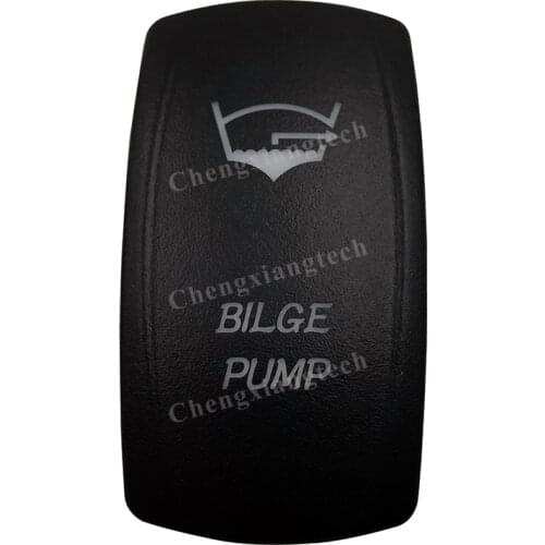 Car Boat Truck Backlit Swtich Cap- Laser Engraving - BILGE PUMP(1) -for Led Carling Arb Narva 4x4 RV Rocker Switch, Cover Only