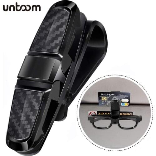 Car Sun Visor Glasses Holder Universal Eyeglass Holder in Car Sunglasses Case Auto Vehicle Accessories Card Ticket Holder Clip