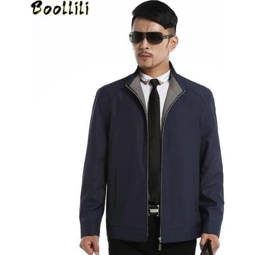 Boollili Jacket Men Autumn Casual Jacket 2020 Hot Sale Mens Jackets Stand Collar Thin Casacos Masculino Plus Size 3XL