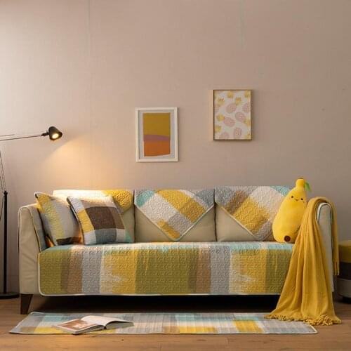 46Slipcover Sofa Cover Non-slip Four Season Universal Stretch Sofa Cushion Arm Chair Cover Sofa Towel for 3-Seater Living Room