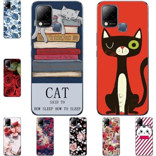 I am alone Phone Case For Infinix Hot 10S Hot 10S NFC Hot 10T 2021 Bags Fashion Luxury Color Cartoon Printed Paint Mobile
