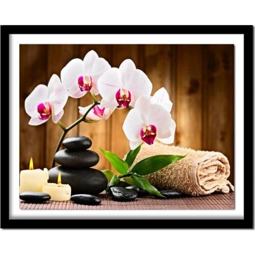 DIY Diamond Embroidery Orchid Stone Square Pattern Rhinestone Sets Diamond Painting Cross Stitch Wall Decor Needlework