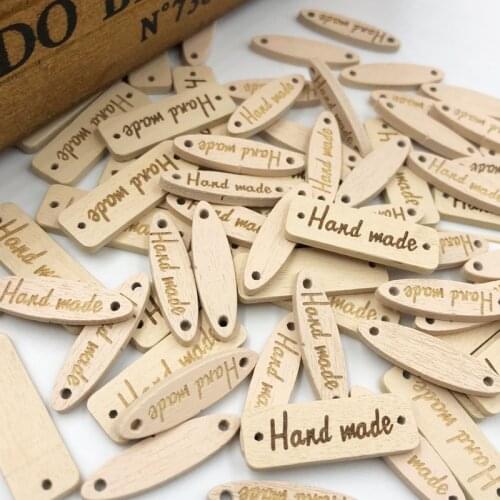 DIY Handmade Wood Buttons for Clothing Christmas Scrapbooking Accessories Sewing Wooden Button Snaps Scrabook 50 Pcs WB542