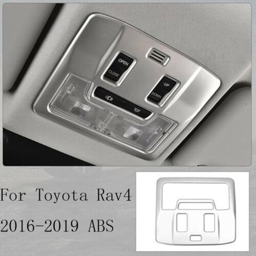For Toyota Rav4 2016-2019 ABS Chrome Interior Front Reading Light Cover Trim