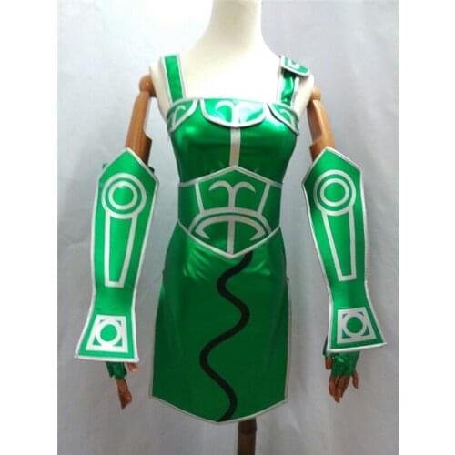 Game LOL Akali Uniforms Costume Green Dress Cosplay Costume Women Christmas Costume