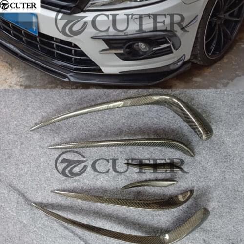 For Volkswagen CC R-line Carbon Fiber Side Fender Air Vents Kit trim fender Front air knife car styling 13-UP