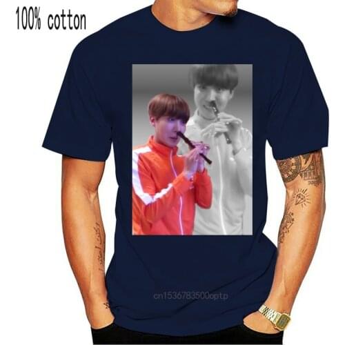 T Shirt Red T-Shirt 6xl Cute Tee Shirt Graphic JHOPE FLUTE - FLASHBACK VER Men Fashion Short Sleeve 100 Cotton Tshirt