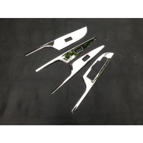 Stainless steel For Suzuki SX4 S-Cross Car Door window glass lifting switch Cover Trim Car-styling Auto Accessories 2014-17