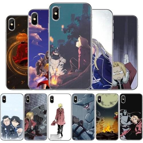Full Metal Alchemist Brotherhood Transparent phone case For iphone 12 11Pro Max 11 XR XS Max X 8 7 6 6S Plus 5 5S SE 2020 Cover