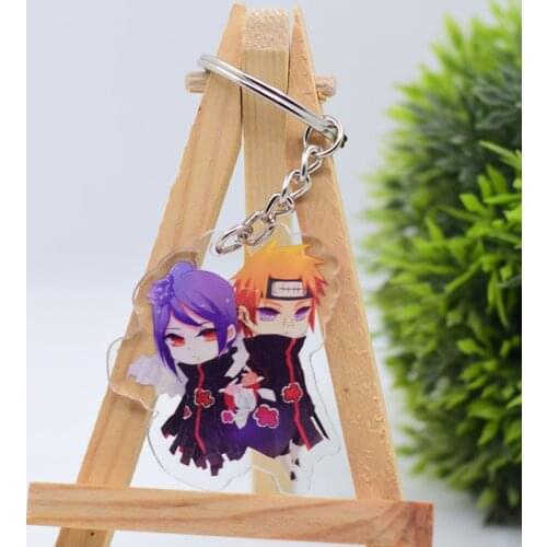 Cute Classic Anime Characters Keychain Double-side Acrylic Key Ring WL0381