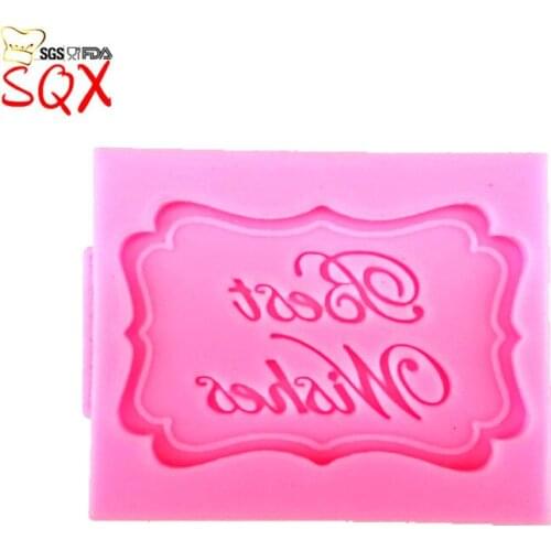 BEST WISHES 3D Silicone Cookie Cake Mold Biscuit Pastry Candy Fondant Chocolate Mold Cake Decorating Kitchen Bakeware SQ1690