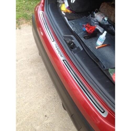 Free shipping 1PC for 2016 2017 2018 Nissan Qashqai J11 Stainless Steel back rear trunk Sill Scuff Plate Protection pedal