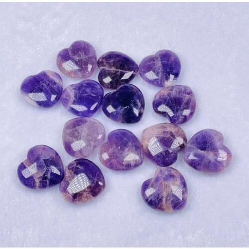 Natural Amethyst Crystal Heart Shape Gemstone Healing Collections Decorations Yoga