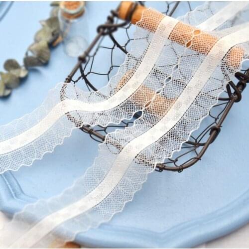 New!3 Meter Lace Fabric Embroidered for Dress African Apparel Sewing Tiny Elastic Lace Trim French Lace Fabrics DIY