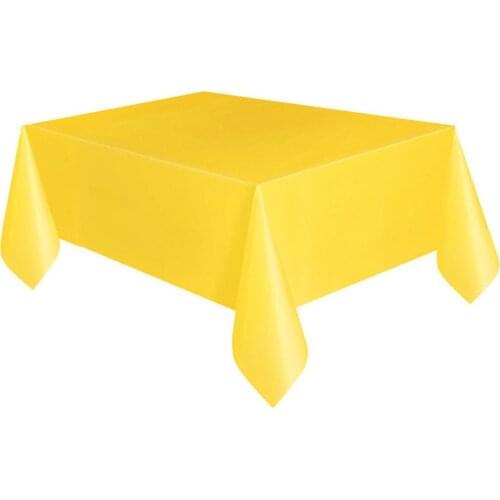 Disposable Party Tablecloth Pe Plastic Cloth Birthday Dessert Table Solid Color Tablecloth 137x274Cm