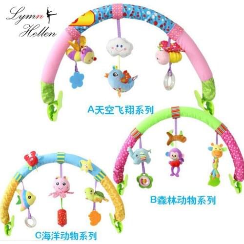 50cm Baby Rattle Teether Stuffed Plush Doll Teeth bb devices IC stroller crib Bed Folder hanging Toy Education Bell Ring Infant