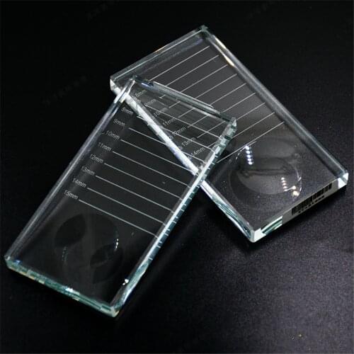 Eyelash Extension Strip Display Storage Pallet Stand Board Eyelashes Glue Crystal Glass Pallet Holders Makeup Display Tool